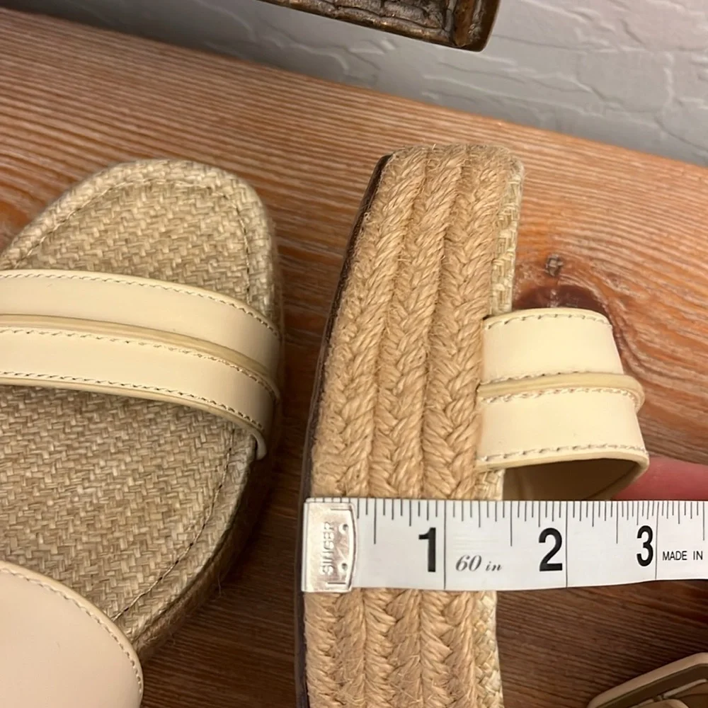 SAM EDELMAN Carson Espadrille Wedge Sandal- Color: Bleached Wheat- Size 10.5